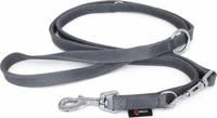 Verstelbare hondenriem - vetleer - Grijs - 18mm x 220cm