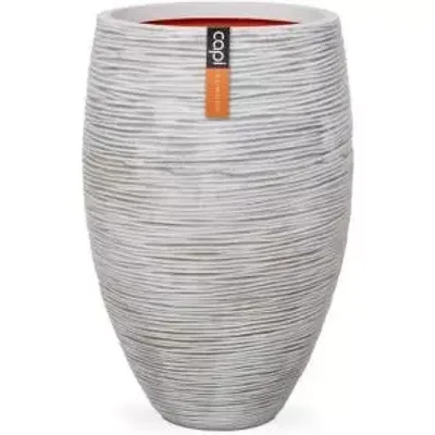 Capi vaas elegant deluxe rib - Ø45 cm ivoor