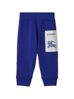 Burberry Kids pantalon de jogging à logo Equestrian Knight - Bleu - thumbnail