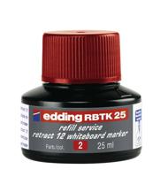 edding RBTK 25 (25 ml) navulinkt voor boardmarkers o.a. e-12 - kleur; rood - potje - thumbnail