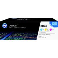 HP 304A originele cyaan/magenta/gele LaserJet tonercartridge, 3-pack