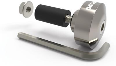 OXFORD Handlebar plugs 1 silver 22mm handlebars