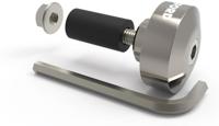 OXFORD Handlebar plugs 1 silver 22mm handlebars