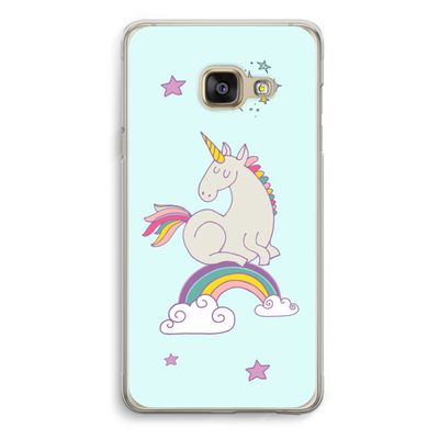 Regenboog eenhoorn: Samsung A3 (2017) Transparant Hoesje