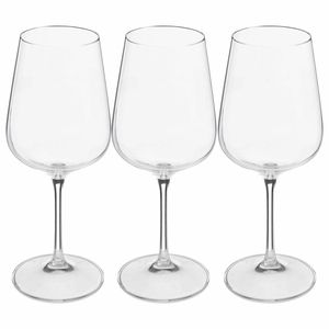 Wijnglazen set Lena - doosje 12x stuks - chique transparant glas - 45 CL