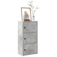 Boekenkast 40x24x77 cm bewerkt hout betongrijs