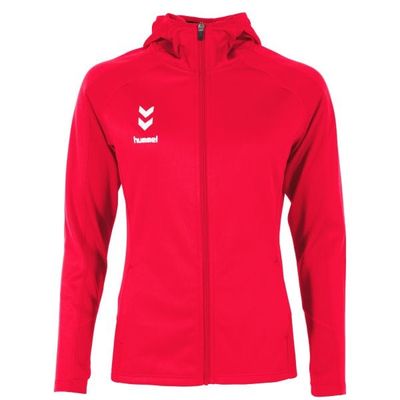 Hummel 108606 Ground Hooded Training Jacket Ladies - Red-Black - XL