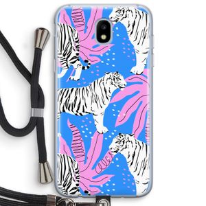Tijger: Samsung Galaxy J5 (2017) Transparant Hoesje met koord