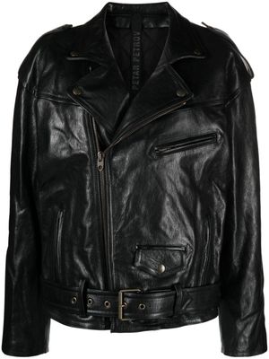Petar Petrov veste Bad Boys en cuir - Noir