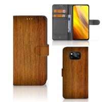 Xiaomi Poco X3 | Poco X3 Pro | Book Style Case | Donker Hout | Portemonnee hoesje