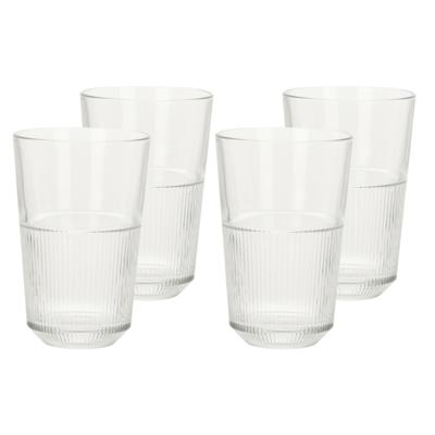 Excellent Houseware Whisky glazen - 4x - transparant - 360 ml
