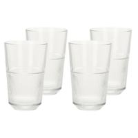Excellent Houseware Whisky glazen - 4x - transparant - 360 ml