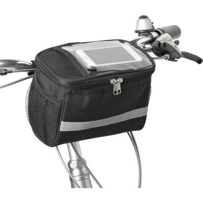 Fietstas met koelvak koeltas - zwart/grijs - 4 liter - fietskoeltas / stuurtas - 20 x 12 x 16 cm