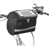 Fietstas met koelvak koeltas - zwart/grijs - 4 liter - fietskoeltas / stuurtas - 20 x 12 x 16 cm