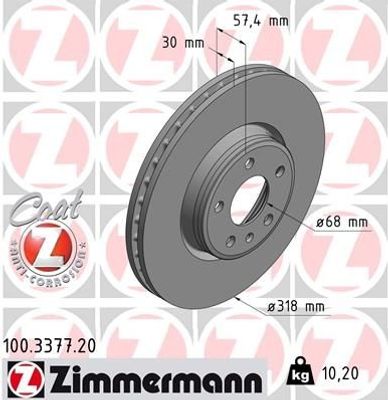 Remschijf Coat Z 100337720