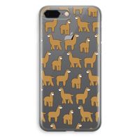 Alpacas: iPhone 8 Plus Transparant Hoesje