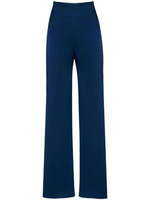 Silvia Tcherassi pantalon ample Palermo à taille-haute - Bleu