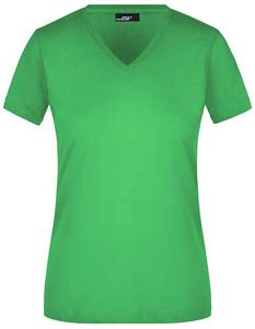 James & Nicholson JN972 Ladies´ Slim Fit V-T - Frog - M