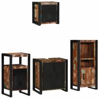 Badkamermeubelset met plank 4 pcs Multikleur 55 x 35 x 60 cm