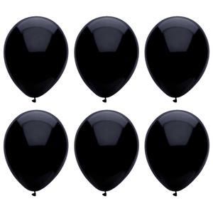 Ballonnen verjaardag/thema feest - 200x stuks - zwart - 29 cm