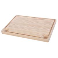 Snijplank blank hout - met sapgeul - 22 x 32 x 2 cm - keuken serveerplanken/broodplanken - thumbnail