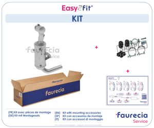 Partikelfilter, uitlaatinstallatie Faurecia, u.a. fÃ¼r Opel