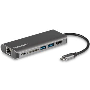 StarTech.com USB-C multiport adapter met SD kaartlezer Power Delivery 4K HDMI GbE 2 x USB 3.0 USB-C hub card reader NIEUWE VERSIE BESCHIKBAAR DKT30CSDHPD3