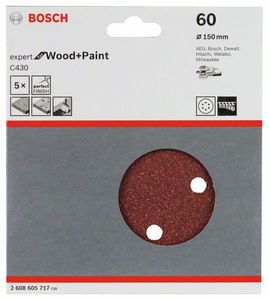 Bosch 2 608 605 717 benodigdheid voor handmatig schuren Schuurpapier P60 5 stuk(s)