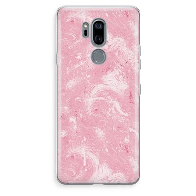 Abstract Painting Pink: LG G7 Thinq Transparant Hoesje
