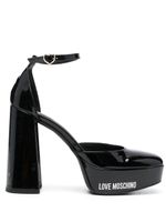 Love Moschino escarpins 120 mm à logo imprimé - Noir