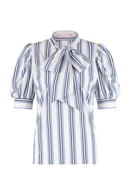 Donna stripe ssl blouse - offwhite/lavender - 07130