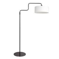 Steinhauer VloerlampBloeba zwart met kap wit - 4164ZW