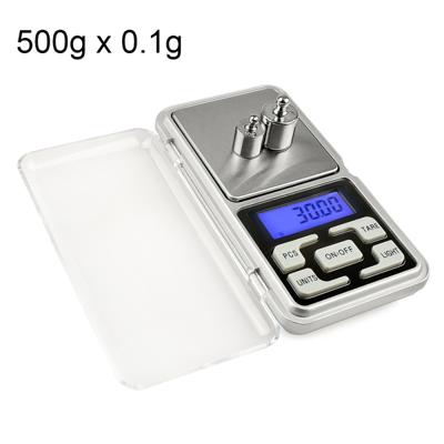 MH-100 500 g x 0.1 g hoge nauwkeurigheid digitaal elektronisch draagbare Mini Pocket schaal mobiele telefoon met een gewicht van schaal evenwicht appa