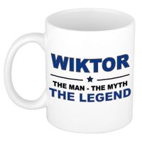 Naam cadeau mok/ beker Wiktor The man, The myth the legend 300 ml   -