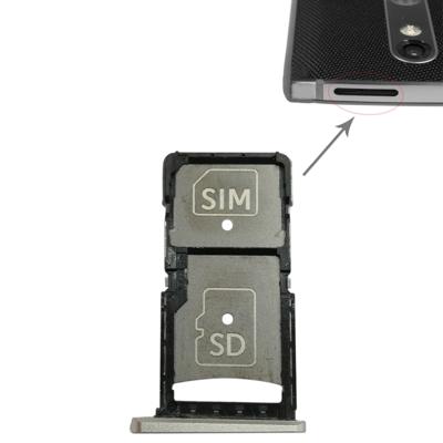 SIM-kaart lade + micro SD-kaart lade voor Motorola Droid Turbo 2/XT1585 (goud)