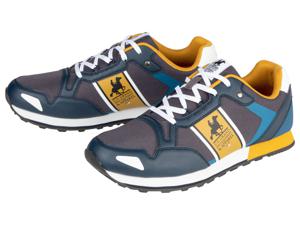 LIVERGY Heren casual schoenen (43, Donkerblauw/geel)