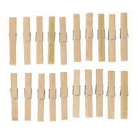 Bamboe wasknijpers - 20x - hout - 9 cm - Knijpers - thumbnail