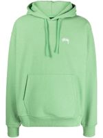 Stüssy hoodie en coton mélangé à logo brodé - Vert - thumbnail