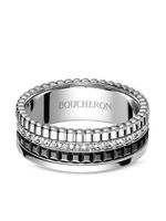 Boucheron petit bague Quatre Black en or blanc 18ct sertie de diamants - Argent - thumbnail