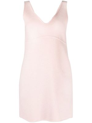 P.A.R.O.S.H. robe courte en laine à design sans manches - Rose