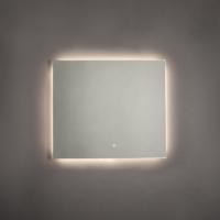 Adema Squared Badkamerspiegel - 80x70cm - indirecte LED verlichting - touch schakelaar - spiegelverwarming JG2112-8070 - thumbnail