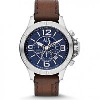 Horlogeband Armani Exchange AX1505 Leder Bruin 22mm