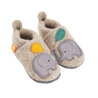 Orangenkinder babyslofjes wol Elephant Beige-32-33
