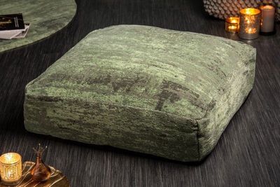 Design vloerkussen XL MODERN ART 70cm groen abstract patroon zitpoef - 41265