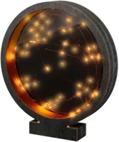 Lumineo micro LED cirkel frame zwart 25 x 4 x 28cm