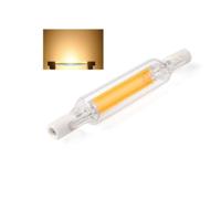 R7S 5W COB LED lamp lamp glazen buis voor vervanging halogeen lichtvlek licht lamp lengte: 78mm AC: 110V (warm wit)