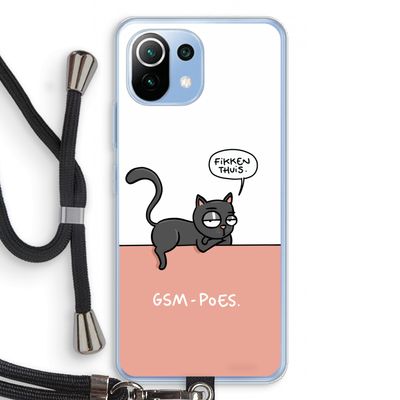 GSM poes: Xiaomi Mi 11 Lite Transparant Hoesje met koord