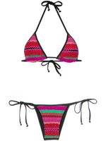 Amir Slama panelled triangle bikini set - Rouge