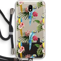 Kleurrijke papegaaien: Samsung Galaxy J7 (2017) Transparant Hoesje met koord