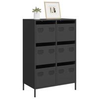 Hoge kast 68x39x101,5 cm staal zwart